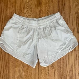 Lulu lemon bitty hot shorts. Size 8 tall. White
